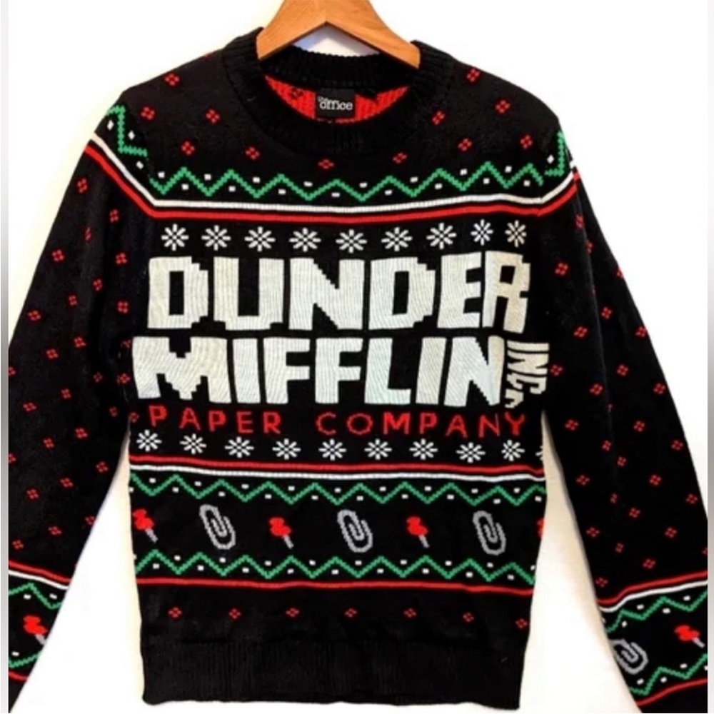 THE OFFICE UNISEX CHRISTMAS SWEATER WORN ONCE